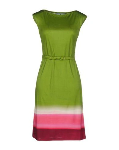 Prada Short Dress In Green