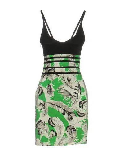 Shop Roberto Cavalli Short Dresses In Green