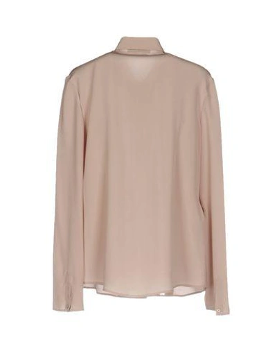 Shop Prada Lace Shirts & Blouses In Pale Pink