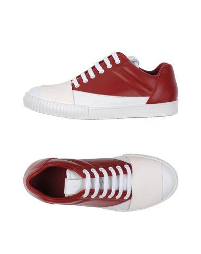 Shop Marni Sneakers In Brick Red