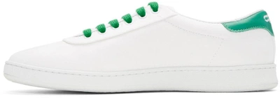 Shop Aprix White And Green Canvas Apr-003 Sneakers In White/green