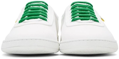 Shop Aprix White And Green Canvas Apr-003 Sneakers In White/kelly Green