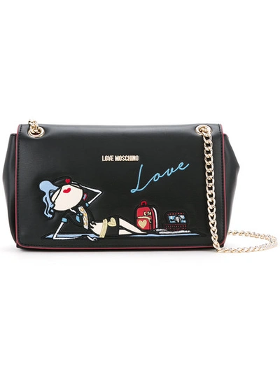 Love Moschino Doll Embroidery Shoulder Bag