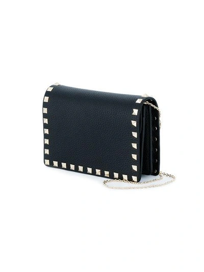 Shop Valentino Black The Rockstud Mini Leather Bag