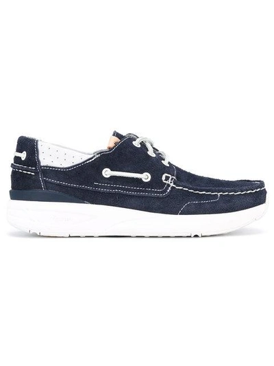 Shop Visvim Classic Boat Shoes - Navy