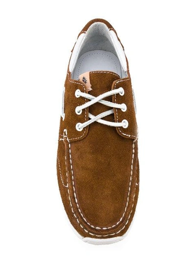 Shop Visvim Classic Boat Shoes - Brown