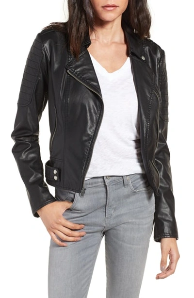 Andrew Marc Leanne Faux Leather Jacket In Black