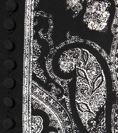 Shop Alexander Mcqueen Printed Silk Dress In Llack Ivory