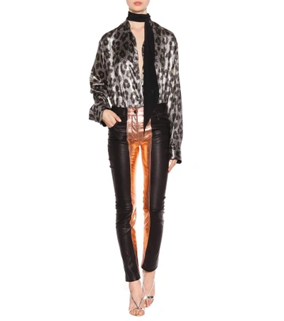 Shop Haider Ackermann Leopard-printed Silk-blend Blouse