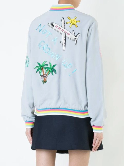 Shop Mira Mikati Embroidered Bomber Jacket