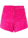 MANISH ARORA SEQUINNED SHORTS,5406FUCHSIA12055689