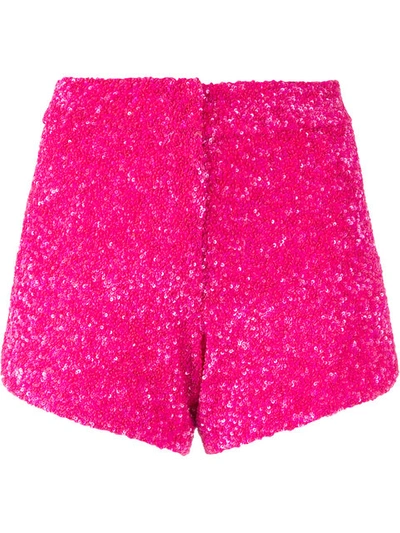 Manish Arora Sequinned Shorts In Pink