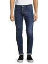 DSQUARED2 Distressed & Whiskered Jeans,0400094711146