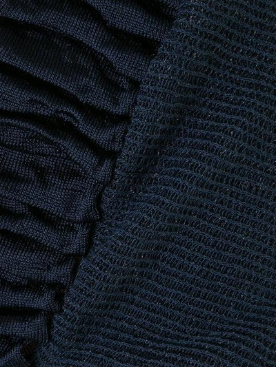 Shop Victoria Beckham Off Shoulder Knit Top - Blue