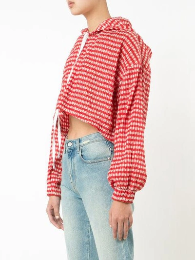 Shop Rosie Assoulin Check Cropped Jacket