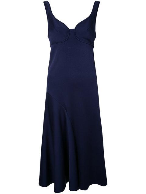 Victoria Beckham Ausgestelltes Kleid In Blue | ModeSens