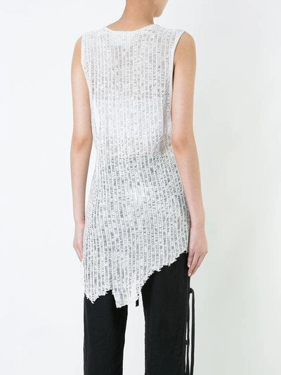 Shop Greg Lauren Tank Top In Neutrals