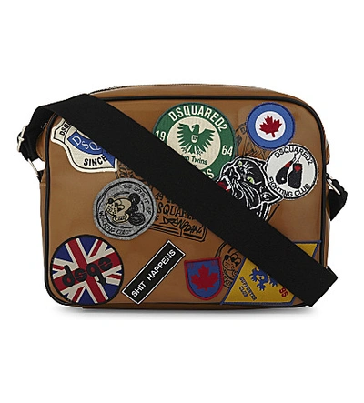 Dsquared2 Patches Patent Messenger Bag In Naturale