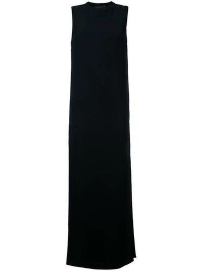 Shop Alexandre Vauthier Roundneck Column Gown - Black