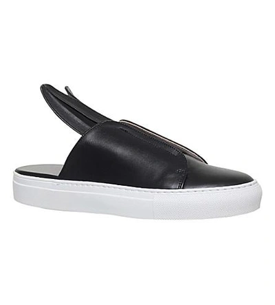 Shop Minna Parikka Bunny Slip Leather Sneakers In Black
