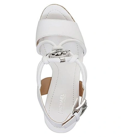 Shop Michael Michael Kors Kinley Leather Espadrilles In White