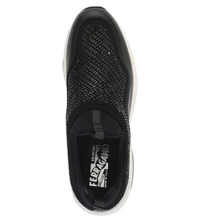 Shop Ferragamo Giolly 1 Neoprene Sneakers In Black