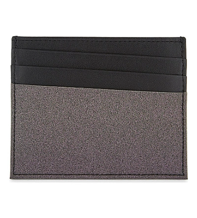 Maison Margiela Sparkling Leather Card Holder In Black