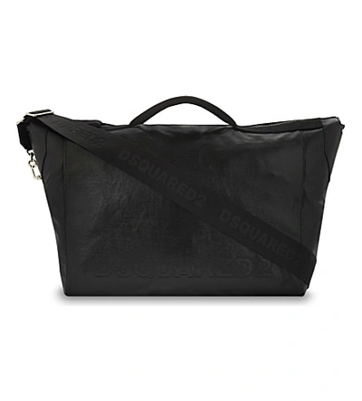Dsquared2 Nero Leather Duffel Bag