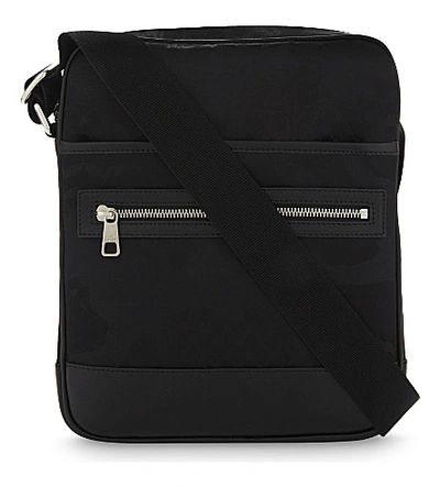 Neil Barrett Kefiah Canvas Messenger Bag In Black