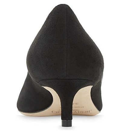 Shop Jimmy Choo Romy 40 Suede Courts In Black