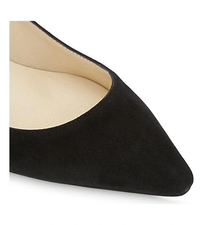 Shop Jimmy Choo Romy 40 Suede Courts In Black