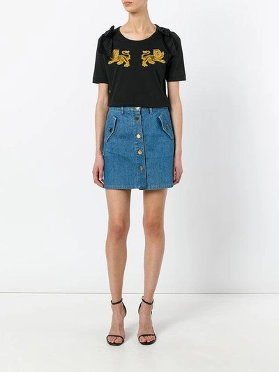 Shop Dsquared2 Lion Motif T-shirt In Black