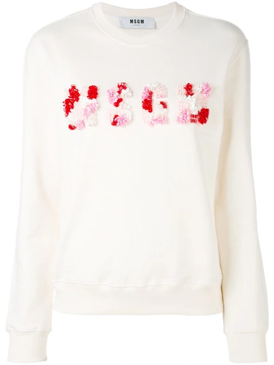 Msgm Knitted Embroidered Top