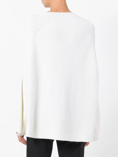 Shop Calvin Klein Collection Cashmere Oversized Ribbed Sweater In Neutrals