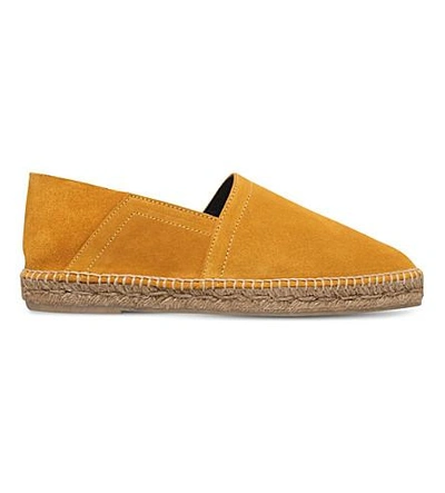 Shop Tom Ford Barnes Suede Espadrille In Mustard