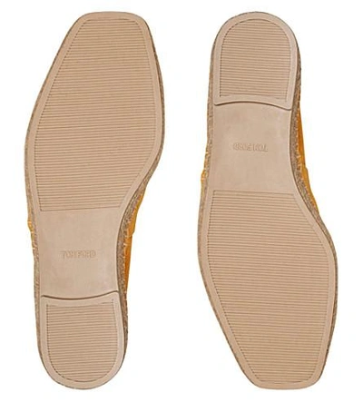 Shop Tom Ford Barnes Suede Espadrille In Mustard