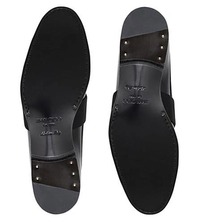 Shop Jimmy Choo John Patent-leather Slippers In Black