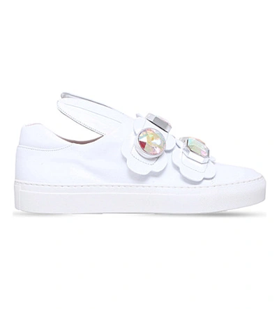 Minna Parikka Gem Leather Low-top Trainers In White