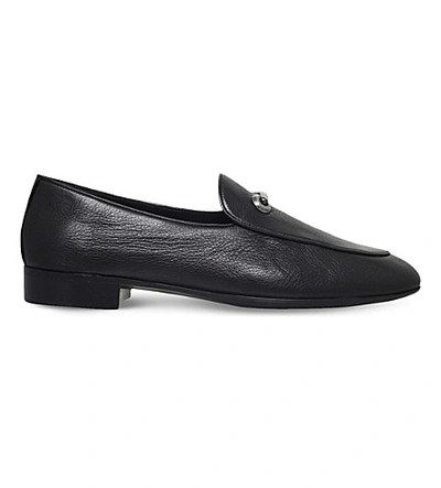 Giuseppe Zanotti Trim Leather Slippers In Black