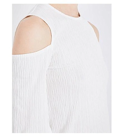 Shop Maje Lina Woven Top In Ecru