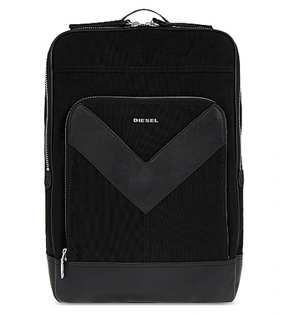 Diesel Mr. V Nylon Backpack In Black