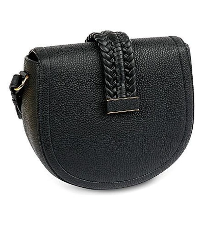 Shop Altuzarra Ghianda Knotted Leather Saddle Bag In Black