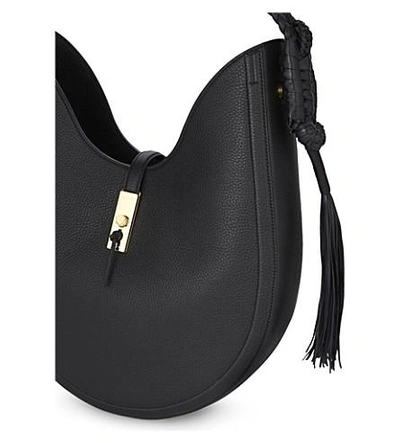 Shop Altuzarra Ghianda Leather Hobo Bag In Black