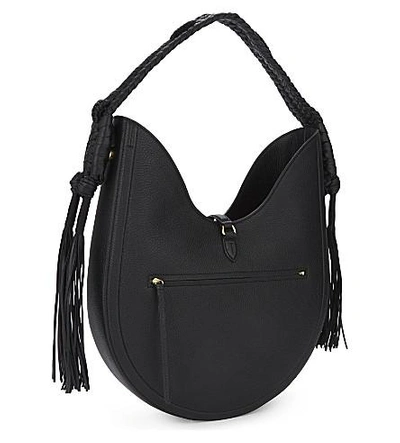 Shop Altuzarra Ghianda Leather Hobo Bag In Black