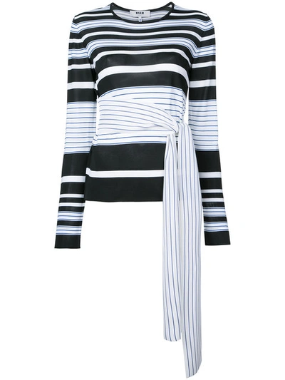 Msgm Striped Knit Top