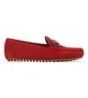 Gucci Kanye Suede Driver Shoes In Red