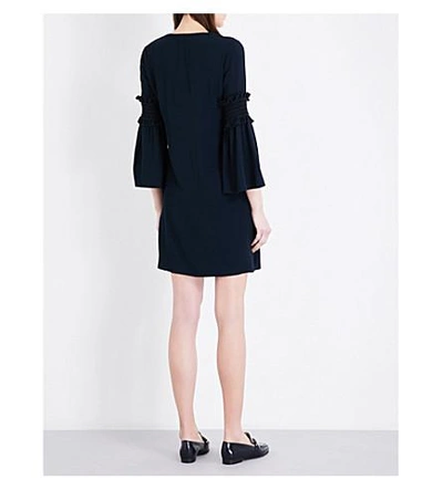 Shop Claudie Pierlot Republique Crepe Dress In Marine