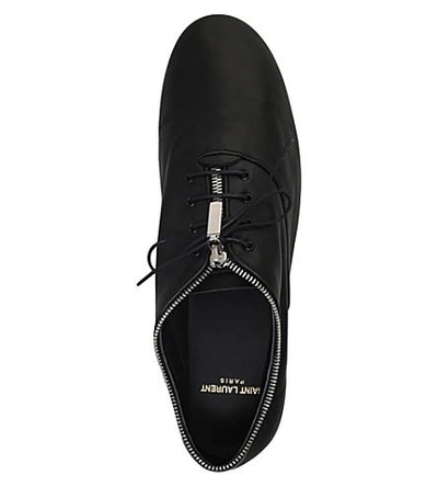 Shop Saint Laurent Verneuil Leather Oxford Sneakers In Black