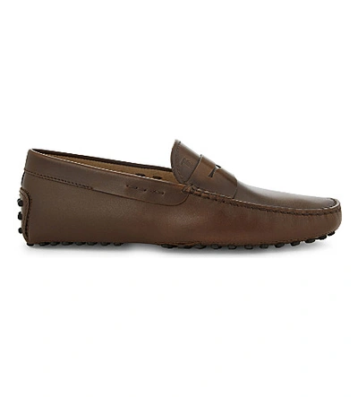 Tod's Princeton Leather Penny Loafers In Tan