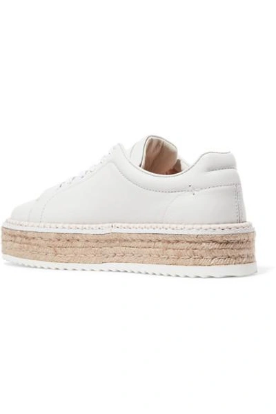 Shop Rag & Bone Kent Leather Espadrille Platform Sneakers